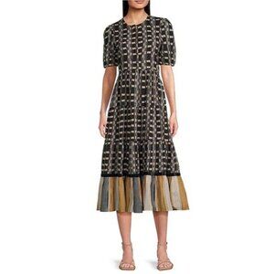 NWT Size S -Ro's Garden Daphne Short-Sleeve Midi Dress ( NWT US$ 220 )